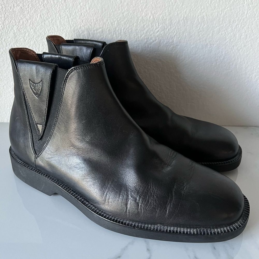 MICHAEL TOSCHI CIS Equipped Carbonlite Black Leather Ankle Boot Mens Size 8